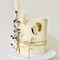 3 Pairs Baby Feet Cake Decoration, Gold Acrylic Welcome Baby Feet Cake Topper for Baby Shower Gender Reveal Birthday Party Supplies